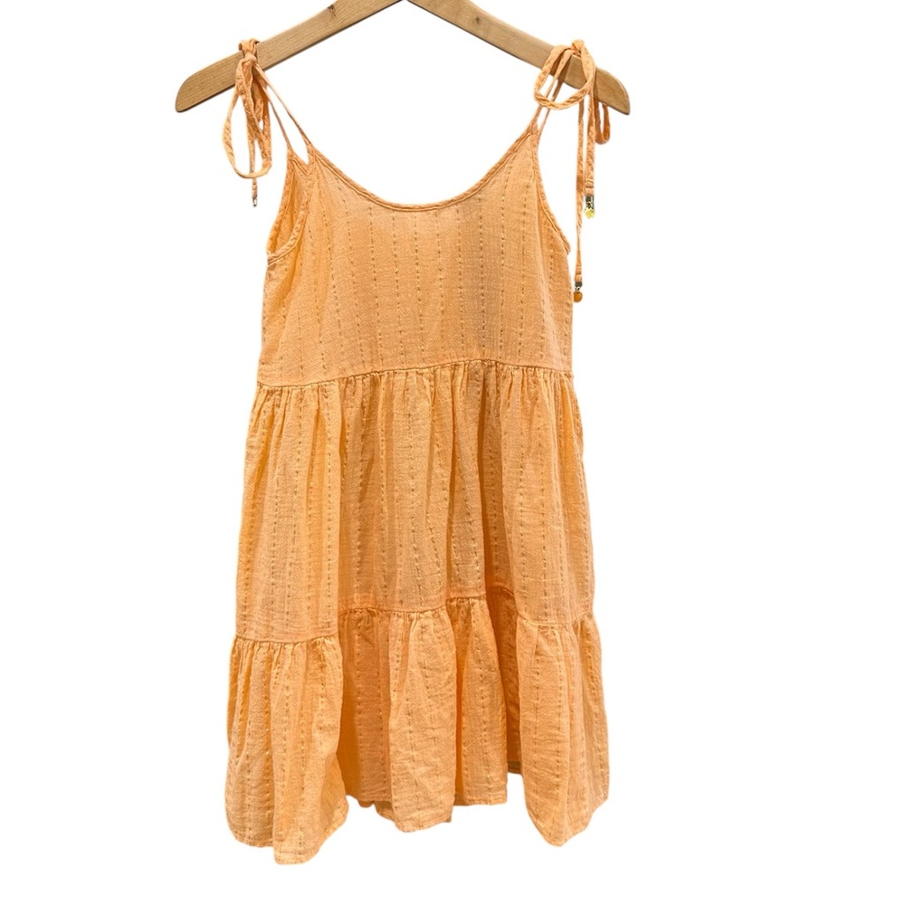 Aerie Cover Up Dress Tiered Magic Hour Sherbet Orange Women’s Size XX-Small